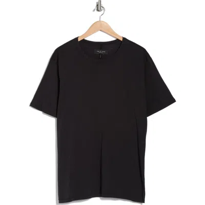 Rag & Bone Crewneck Cotton Blend T-shirt In Black