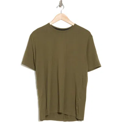 Rag & Bone Crewneck Cotton Blend T-shirt In Darkarmy