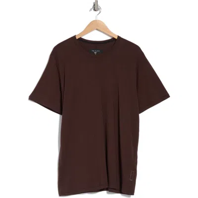 Rag & Bone Crewneck Cotton Blend T-shirt In Espresso