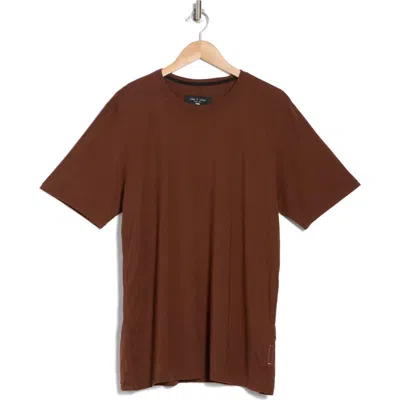 Rag & Bone Crewneck Cotton Blend T-shirt In Morel