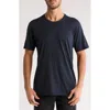 Rag & Bone Crewneck Cotton Blend T-shirt In Navy