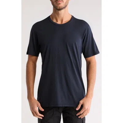 Rag & Bone Crewneck Cotton Blend T-shirt In Navy