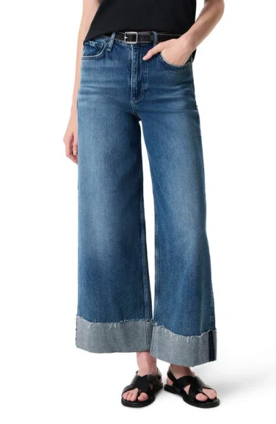 RAG & BONE RAG & BONE CUFF HIGH WAIST ANKLE WIDE LEG JEANS