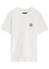 Rag & Bone Dagger Logo-embroidered Cotton T-shirt In Sand