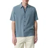 Rag & Bone Dalton Dobby Short Sleeve Button-up Shirt In Seagrey