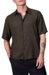 Rag & Bone Dalton Floral Short Sleeve Button-up Shirt In Brown Floral
