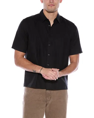 Rag & Bone Dalton Hemp Shirt In Black