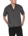 Rag & Bone Dalton Stretch Short Sleeve Button-up Shirt In Black