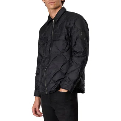Rag & Bone Dane Quilted Shirt Jacket In Jet Black