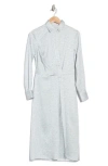 Rag & Bone Danica Print Satin Shirtdress In Grey Multi