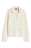 Rag & Bone Collared Cashmere Jumper In Ivory