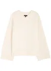 Rag & Bone Danica V Neck Pullover Ivory In Ivory