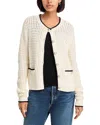 Rag & Bone Daria Textured Cotton Blend Cardigan In Marsh
