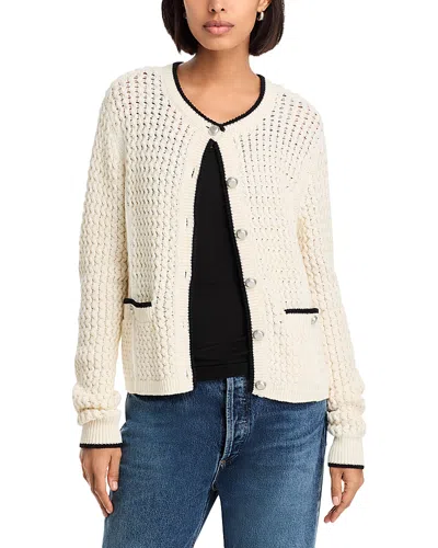Rag & Bone Daria Textured Cotton Blend Cardigan In Marsh