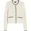 Rag & Bone Daria Textured Cotton Blend Cardigan In Marsh
