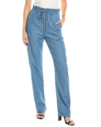 RAG & BONE DARK INDIGO LINEN-BLEND STRAIGHT JEAN