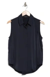 Rag & Bone Darla Sleeveless Satin Button-up Shirt