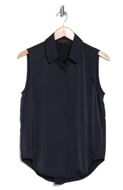 Rag & Bone Darla Sleeveless Satin Button-up Shirt
