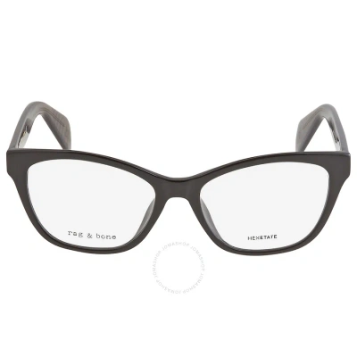 Rag & Bone Rag And Bone Demo Cat Eye Ladies Eyeglasses Rnb3039 008a 52 In Black / Grey