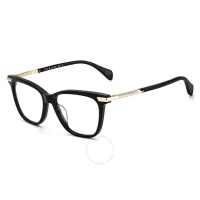 Rag & Bone Rag And Bone Demo Cat Eye Ladies Eyeglasses Rnb3046/g 0807 53 In Black