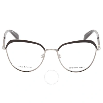 Rag & Bone Rag And Bone Demo Geometric Ladies Eyeglasses Rnb3030/g 0ans 52 In Black / Dark / Ruthenium