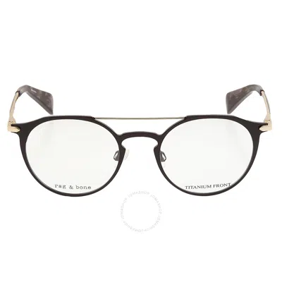 Rag & Bone Rag And Bone Demo Oval Men's Eyeglasses Rnb7013 0003 50 In Black