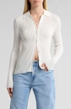Rag & Bone Destiny Button Down Long Sleeve Shirt In Ivory