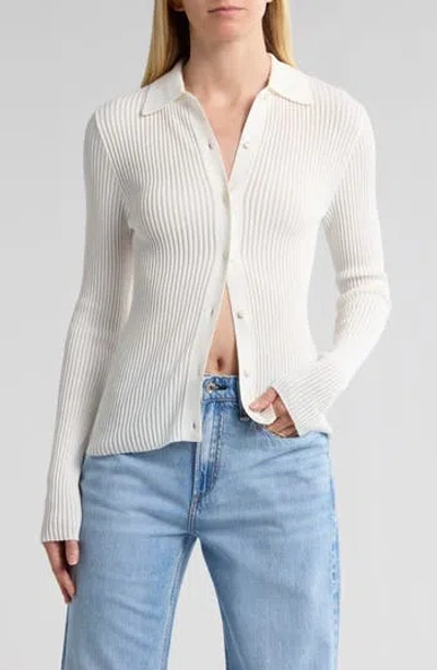 Rag & Bone Destiny Button Down Long Sleeve Shirt In White