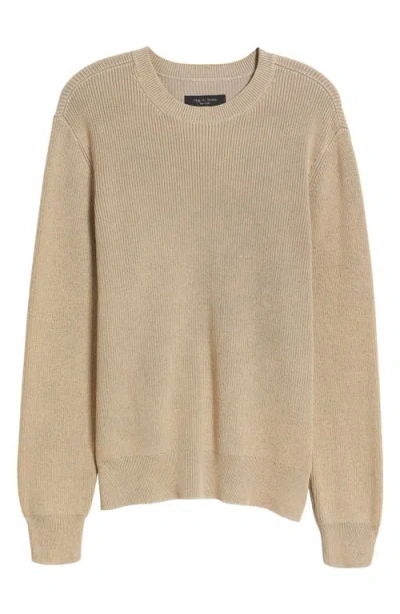 Rag & Bone Men's Dexter Acid Wash Crewneck Sweater In Elephant Grey
