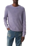 Rag & Bone Dexter Acid Wash Crewneck Sweater In Heronblue