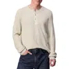 Rag & Bone Men's Washed Dexter Henley Shirt In Ivory