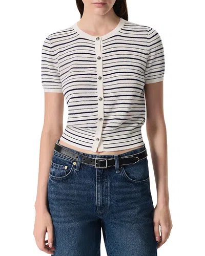 RAG & BONE RAG & BONE DINA STRIPE SHORT SLEEVE CARDIGAN