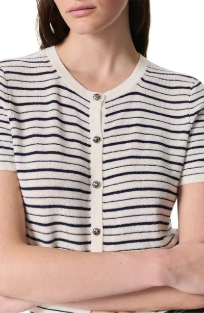 RAG & BONE RAG & BONE DINA STRIPE SHORT SLEEVE CARDIGAN