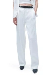 Rag & Bone Donovan Linen Blend Wide Leg Pants In White