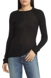 Rag & Bone Annalise Rib Wool-blend Sweater In Black