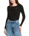 Rag & Bone Dorit Shadow Stripe Wool-blend Sweater In Black