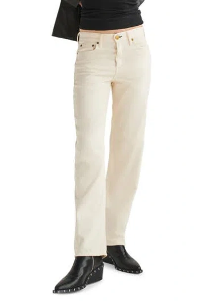 Rag & Bone Dre Featherweight Baggy Low Rise Boyfriend Jeans In Ecru