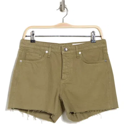 Rag & Bone Dre Low Rise Cutoff Denim Shorts In Light Olive