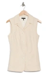 Rag & Bone Drea Linen Blend Vest In Ivory