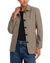 Rag & Bone Drew Houndstooth Blazer In Tan Multi