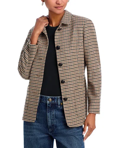 Rag & Bone Drew Houndstooth Blazer In Tan Multi