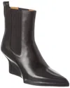 Rag & Bone Eclipse Leather Wedge Chelsea Ankle Boots In Black