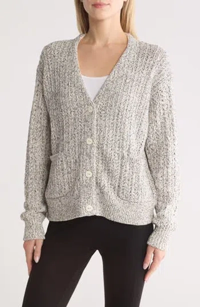 Rag & Bone Edie Cotton Blend Cardigan In Oatmeal Multi