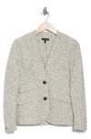 Rag & Bone Elise Tweed Blazer In Off-white/green