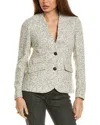 Rag & Bone Elise Tweed Blazer In White