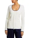 Rag & Bone Ella Long-sleeve Zip-front Top In White