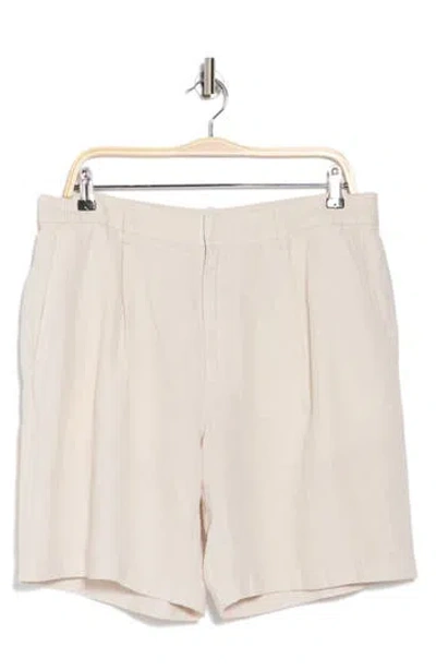 Rag & Bone Elliot Pleated Linen Shorts In Gray
