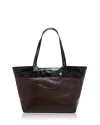 Rag & Bone Emerson Coated Canvas Tote In Dark Espresso