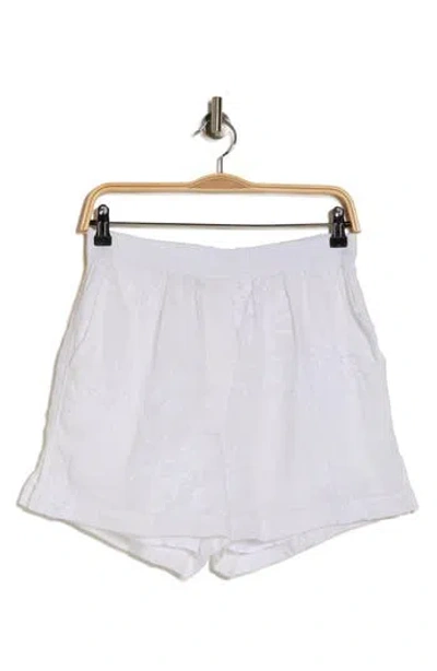 Rag & Bone Emma Floral Embroidered Shorts In White