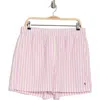 Rag & Bone Emma Stripe Shorts In Pink Stripe